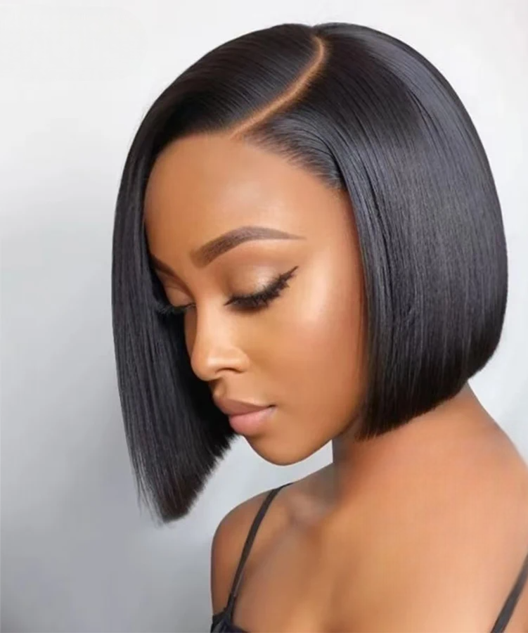 Premium Straight Lace Wig – 4x4x1 Swiss Lace, Transparent, Natural Look