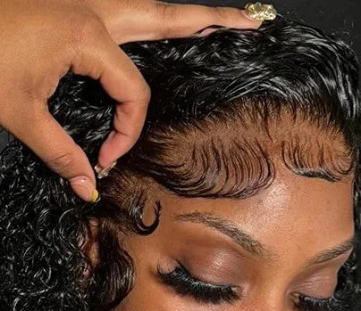 Short Deep Wave Lace Front Wig – Transparent Swiss Lace (4-16 Inches)