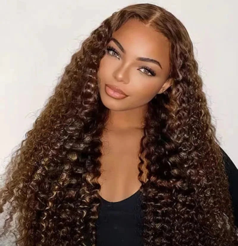 Kinky Curly Full Lace Wig – 26+ Inches Hair, Transparent Lace, 100% Human Hair