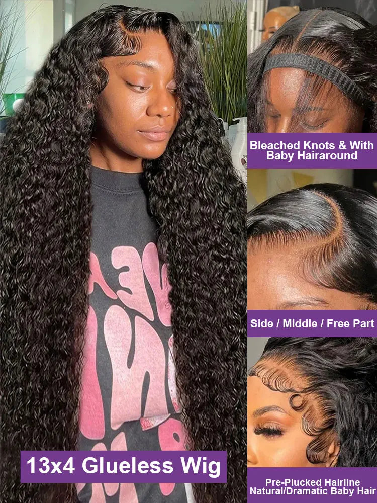 Loose Wave Human Hair Wig – 26+ Inch Transparent Swiss Lace Front Wig