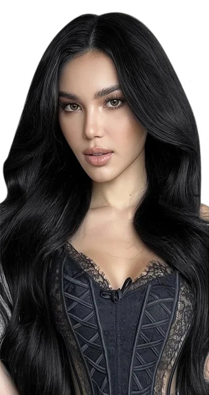 Natural Black Straight Tape-In Human Hair Extensions | 100% Real Human Hair | Reusable, Invisible & Long-Lasting