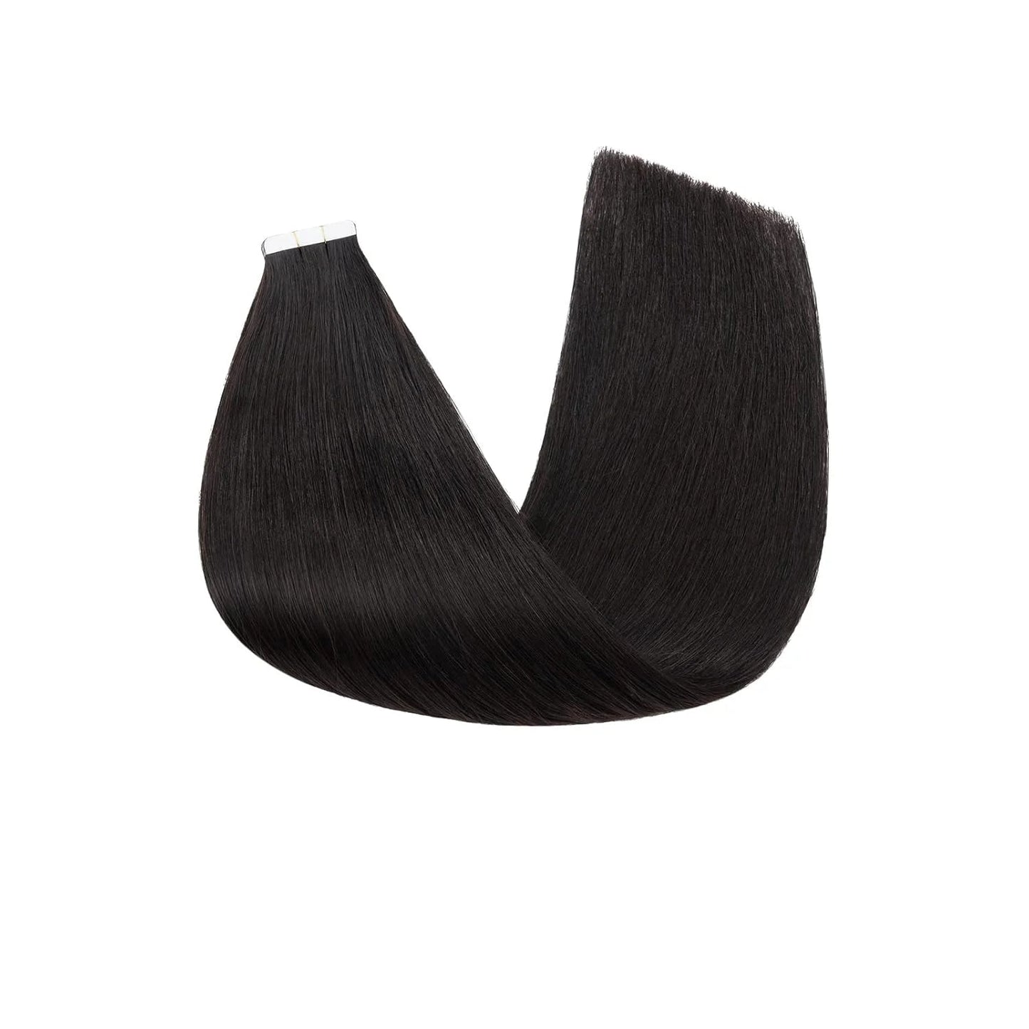 Natural Black Straight Tape-In Human Hair Extensions | 100% Real Human Hair | Reusable, Invisible & Long-Lasting