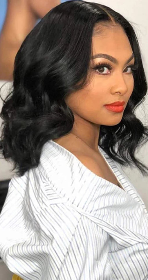 Short Body Wave Lace Front Wig – Hair, Transparent Swiss Lace
