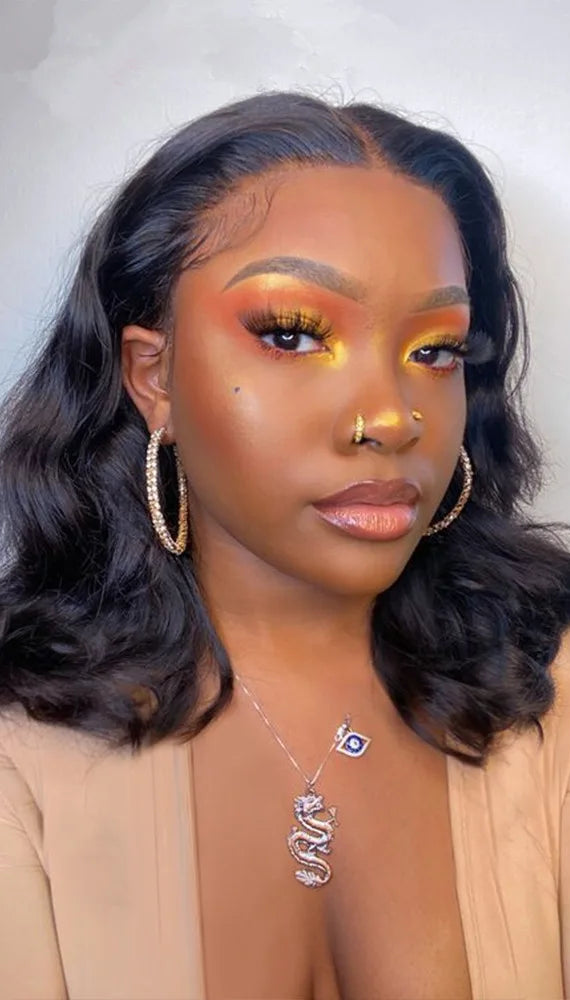 Short Body Wave Lace Front Wig – Hair, Transparent Swiss Lace