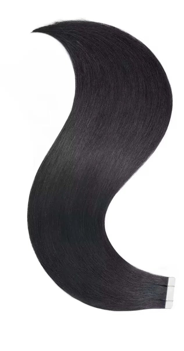Premium Tape-In Hair Extensions | 100%Human Hair, 20Pcs Pack, 2.5g/pc, Straight & Wavy Textures