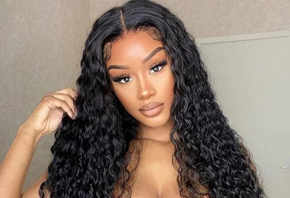 Premium Deep Wave Glueless Wig – 100% Hair, Transparent HD Lace, 16-38 Inch, 200% Density