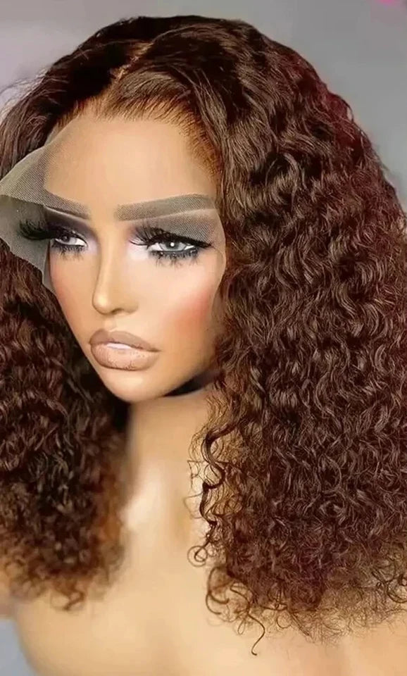 Premium Deep Wave Human Hair Wig – 4x4 Lace Closure, Transparent Lace, Natural & Versatile