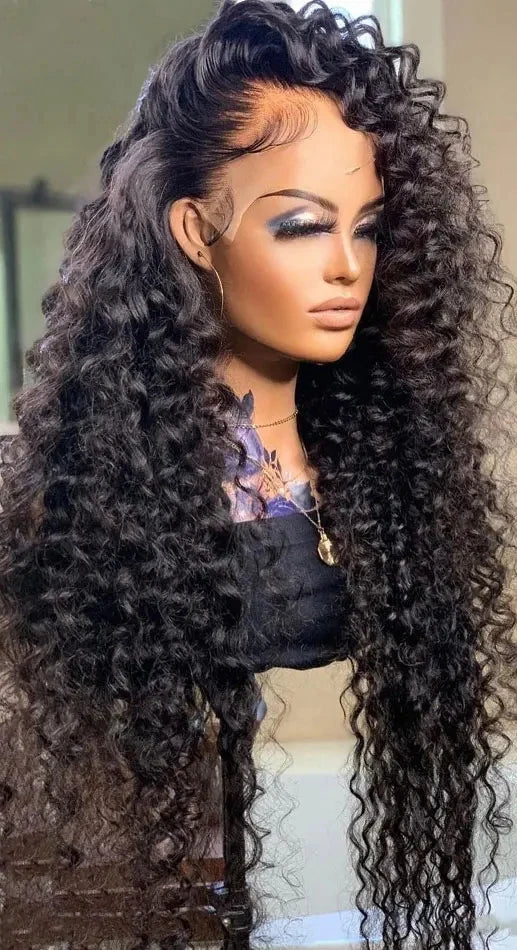 Premium 26+ Inch Deep Wave Lace Front Wig – 13x6/13x4 HD Lace, Full Lace, Permable