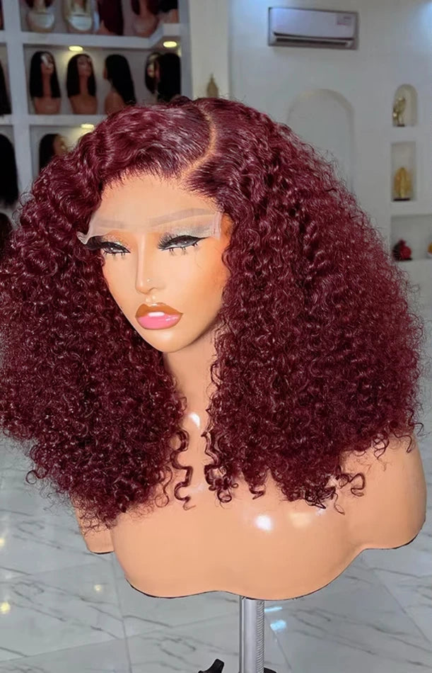 13x4 Lace Frontal & 4x4 Lace Closure Deep Wave Wig – 100% Human Hair, Swiss Lace, Transparent