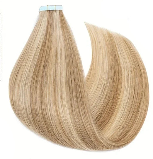 Premium Straight Tape In Hair Extensions – 100% Real Human Hair, 20Pcs/Lot, Seamless & Natural for Volume and Length