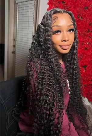 Premium 26+ Inch Deep Wave Lace Front Wig – 13x6/13x4 HD Lace, Full Lace, Permable