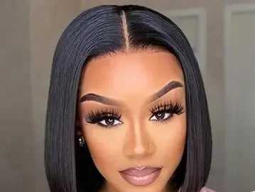 Short Straight 5x5 Lace Front Wig – Transparent Swiss Lace