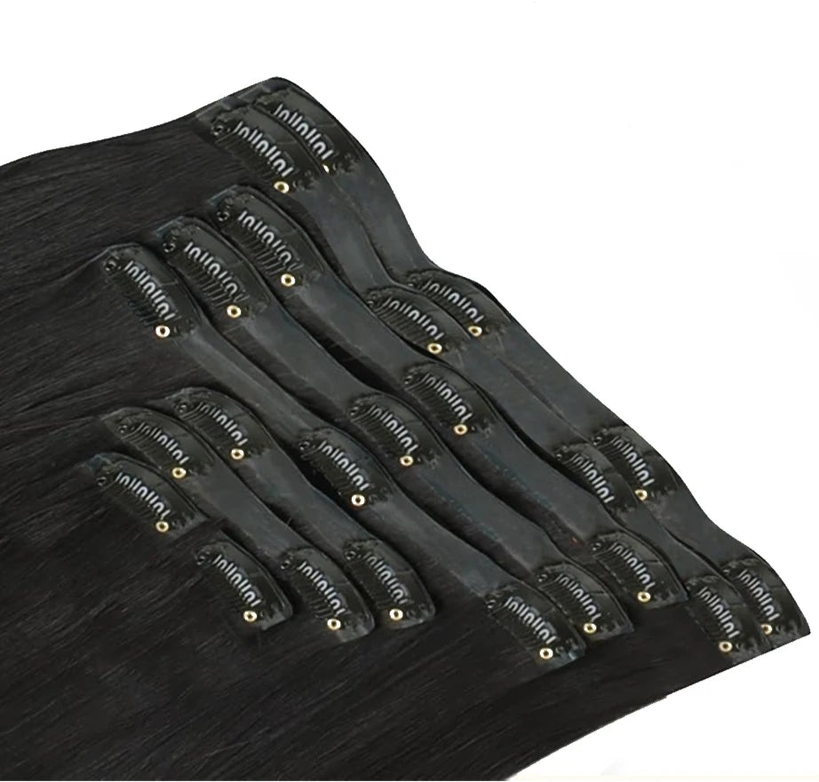 Premium Straight Human Hair Extensions – 100% Natural, Versatile, and Easy to Style