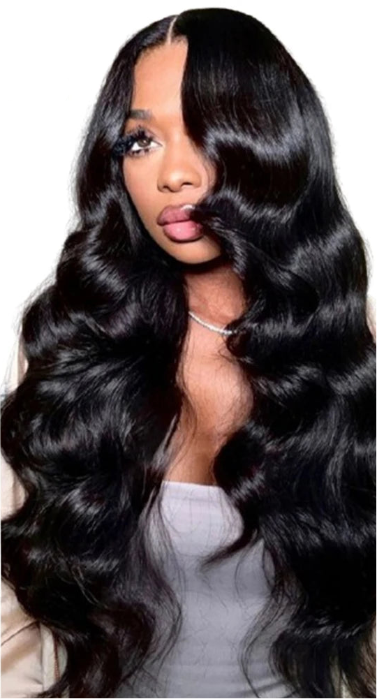 Wavy Synthetic Lace Front Wig – Natural Body Wave Style, Heat-Resistant Fiber