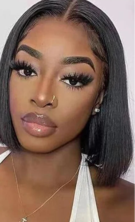 Straight Glueless 4x4 Lace Front Wig – 100% Hair, No Chemicals, Ready to Wear, 4-16 Inches