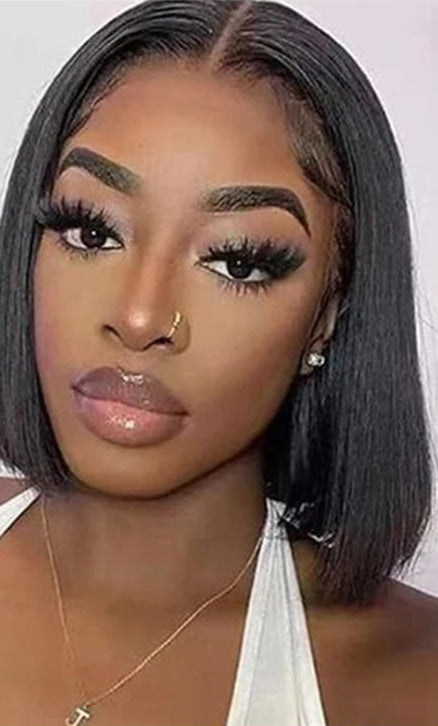 Premium Straight Lace Wig – 4x4x1 Swiss Lace, Transparent, Natural Look