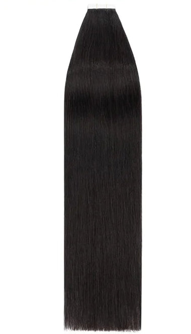 Natural Black Straight Tape-In Human Hair Extensions | 100% Real Human Hair | Reusable, Invisible & Long-Lasting
