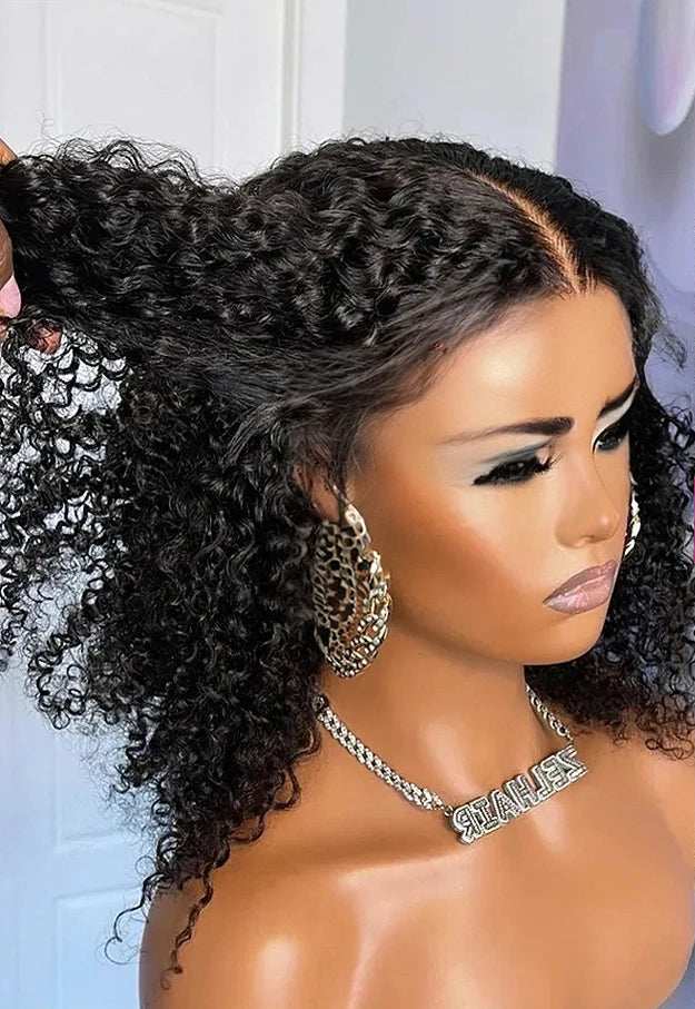 26+ Inch Deep Wave Human Hair Wig | Transparent Swiss Lace for Natural Beauty