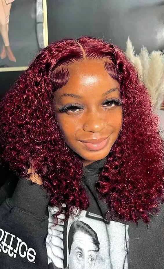 13x4 Lace Frontal & 4x4 Lace Closure Deep Wave Wig – 100% Human Hair, Swiss Lace, Transparent