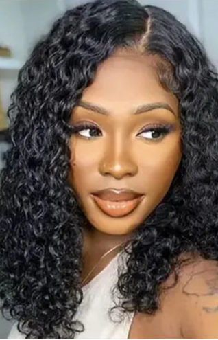 Premium Deep Wave Lace Front Wig – Short 4-16 Inches, Transparent Lace, No Chemicals