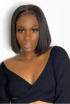 Straight Glueless 4x4 Lace Front Wig – 100% Hair, No Chemicals, Ready to Wear, 4-16 Inches