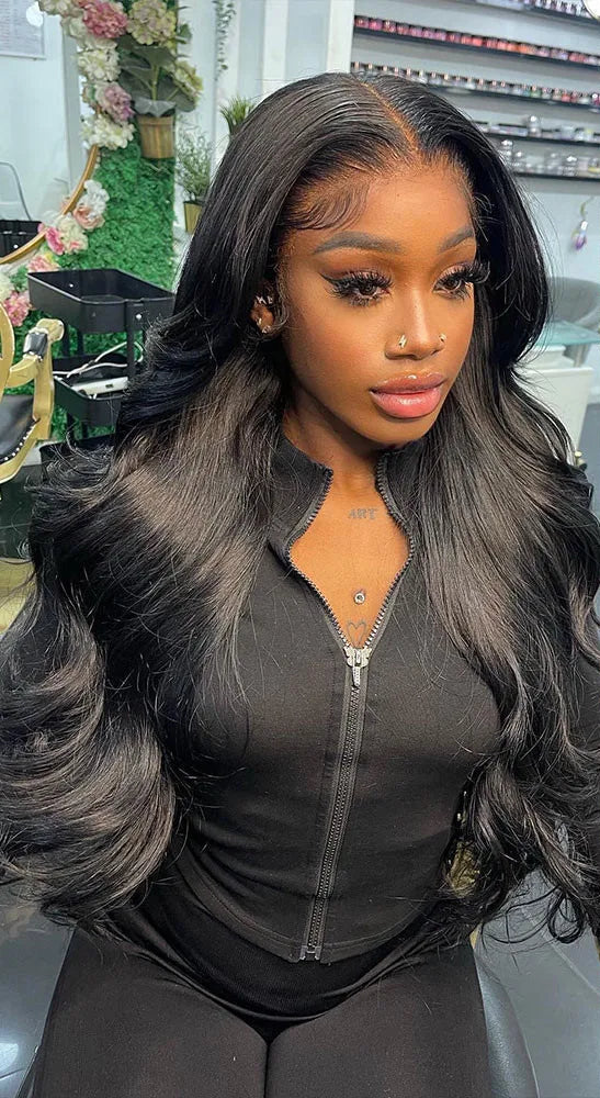 Short Body Wave HD Lace Front Wig – 13x4, 13x6, and Lace Closure Wigs in Natural Human Hair (180%-200% Density)