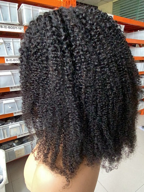 Afro Kinky Curly Human Hair Wig – 13x1x6 & T-Part Lace, 180% Density, Pre-Plucked Hairline with Baby Hair2