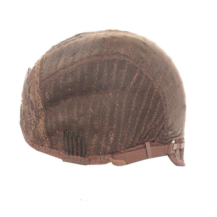 Beige 26-Inch Curly Hair Wig - Fashion Casual Style with High-Temperature Silk