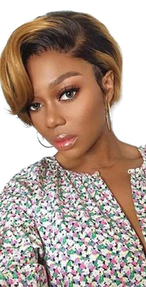 Beumax 8-Inch Straight Human Hair Wig – 13x4x1 Lace Front, 180% Density1