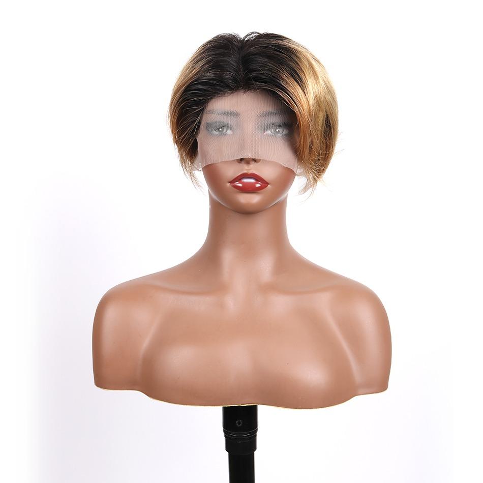 Beumax 8-Inch Straight Human Hair Wig – 13x4x1 Lace Front, 180% Density10