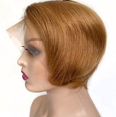 Beumax 8-Inch Straight Human Hair Wig – 13x4x1 Lace Front, 180% Density18