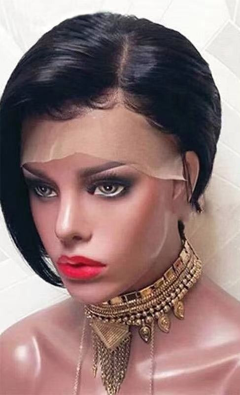 Beumax 8-Inch Straight Human Hair Wig – 13x4x1 Lace Front, 180% Density4