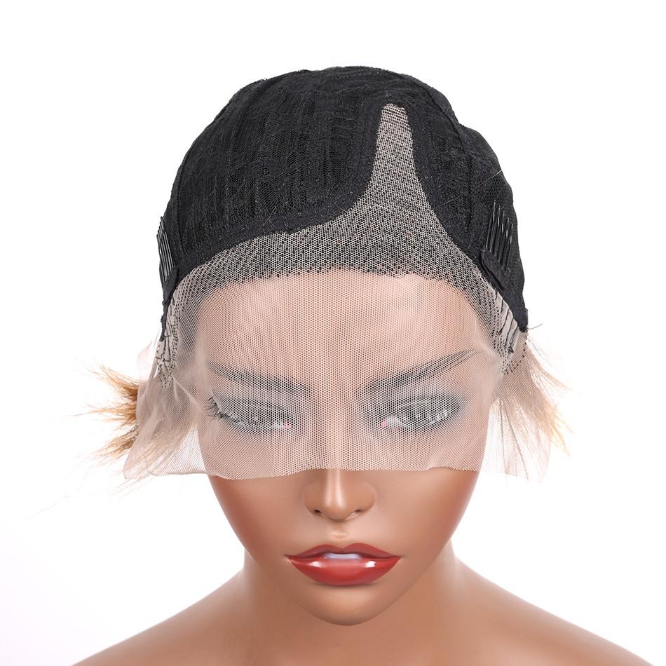 Beumax 8-Inch Straight Human Hair Wig – 13x4x1 Lace Front, 180% Density6