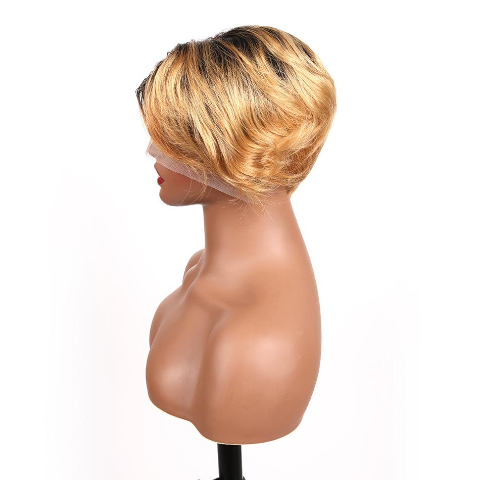 Beumax 8-Inch Straight Human Hair Wig – 13x4x1 Lace Front, 180% Density8