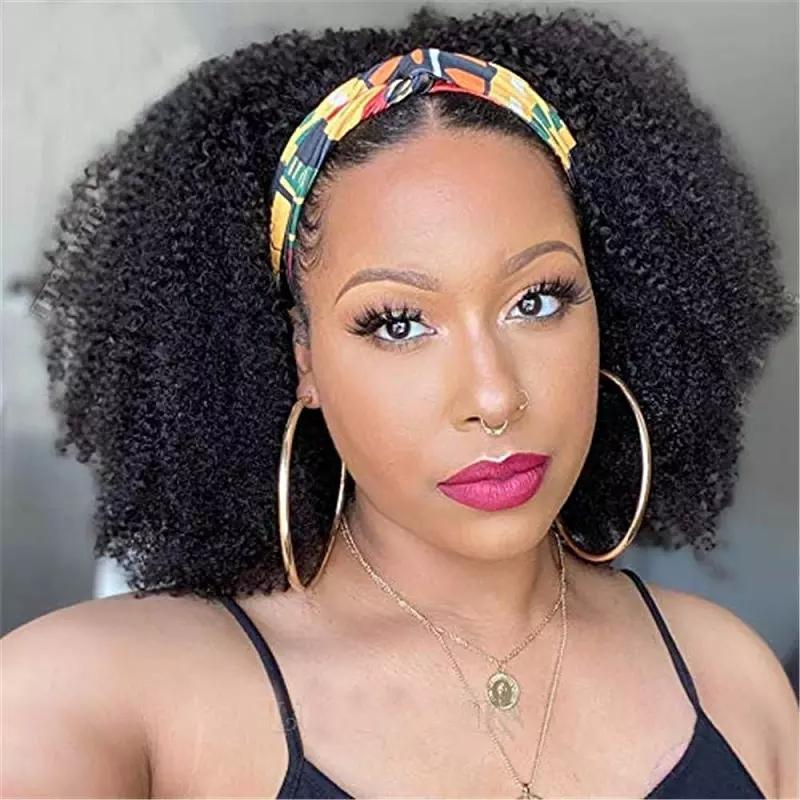 Beumax Afro Kinky Curly Human Hair Wig - Natural Black, 10-30", Lace Part2