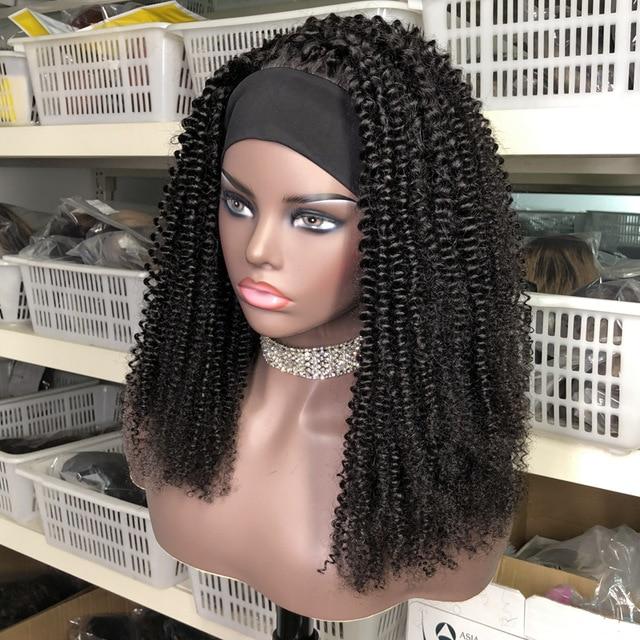 Beumax Afro Kinky Curly Human Hair Wig - Natural Black, 10-30", Lace Part3