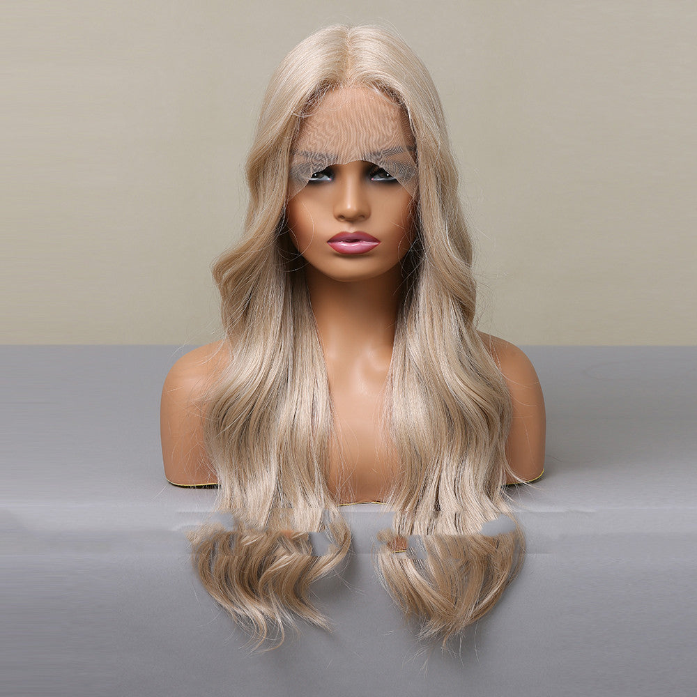 Big Wave Lace Wig with Pick-Dye Highlights – Fashionable Curly Hair