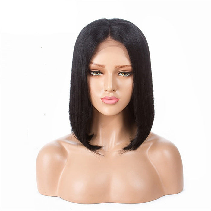 Black Bobo Head Wig – Semi-Mechanism, Heat-Resistant Synthetic Fiber