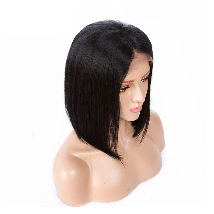 Black Bobo Head Wig – Semi-Mechanism, Heat-Resistant Synthetic Fiber