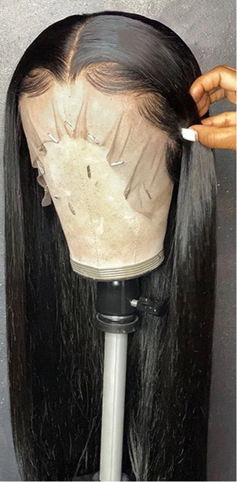 Black Straight Hair Wig - High-Temperature Wire, Multiple Lengths for Ladies