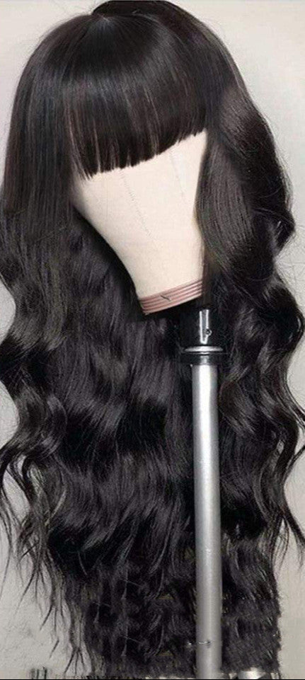 Body Wave Full Machine-Made Non-Lace Wig – 100% Human Hair, 12-30 Inches2