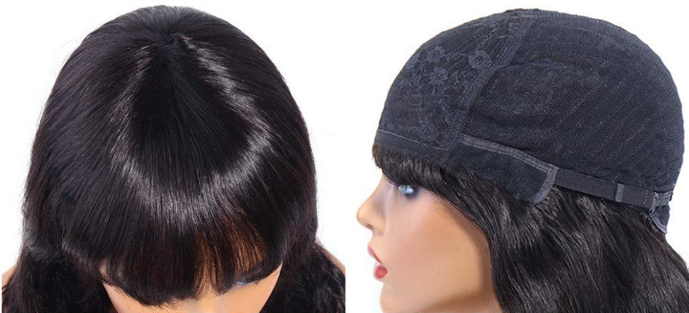 Body Wave Full Machine-Made Non-Lace Wig – 100% Human Hair, 12-30 Inches4