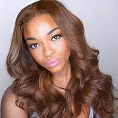 Brown Human Hair Wig – 13x6 Lace, 150% Density, Medium to Long Length2