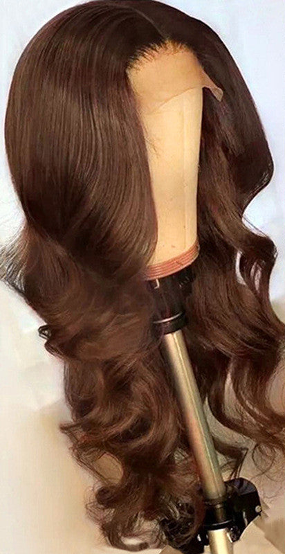 Brown Human Hair Wig – 13x6 Lace, 150% Density, Medium to Long Length4