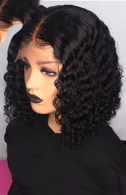Burgundy Gradient Lace Front Short Bob Wig – Real Human Hair, Dyeable, Free Styling, 10-16 Inches4