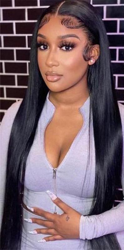 Buy Women's Fashion Simple Human Hair Straight Wig – 18 to 30 Inches