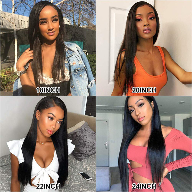 Buy Women's Fashion Simple Human Hair Straight Wig – 18 to 30 Inches5