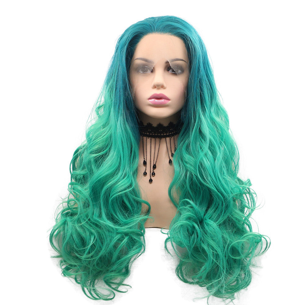 Buy Women's Fashion Simple Lace Hair Wig – Green Color, Stylish & Comfortable