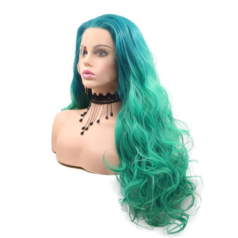 Buy Women's Fashion Simple Lace Hair Wig – Green Color, Stylish & Comfortable