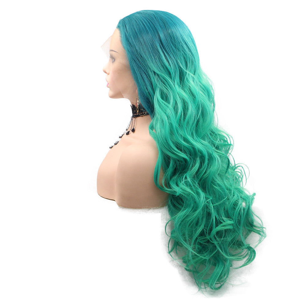 Buy Women's Fashion Simple Lace Hair Wig – Green Color, Stylish & Comfortable